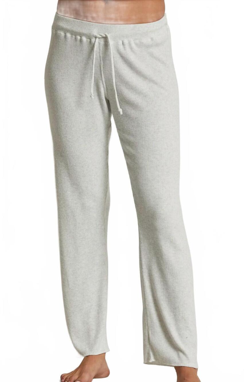 NEW PERFECTWHITETEE leann straight leg pants in heather oatmeal